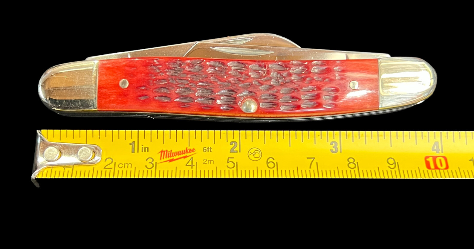 Pocketknife Case 6347 2000 SELECT Stockman Red Jigged Bone KP-1437 - Image 2