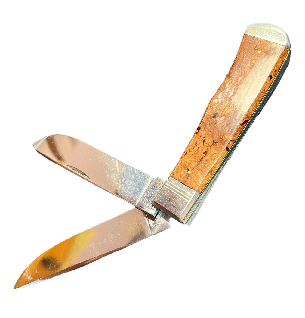 Pocketknife Case 7223 1993 Trapper *Burlwood* Acrylic 250 Made KP-1318 - Image 4