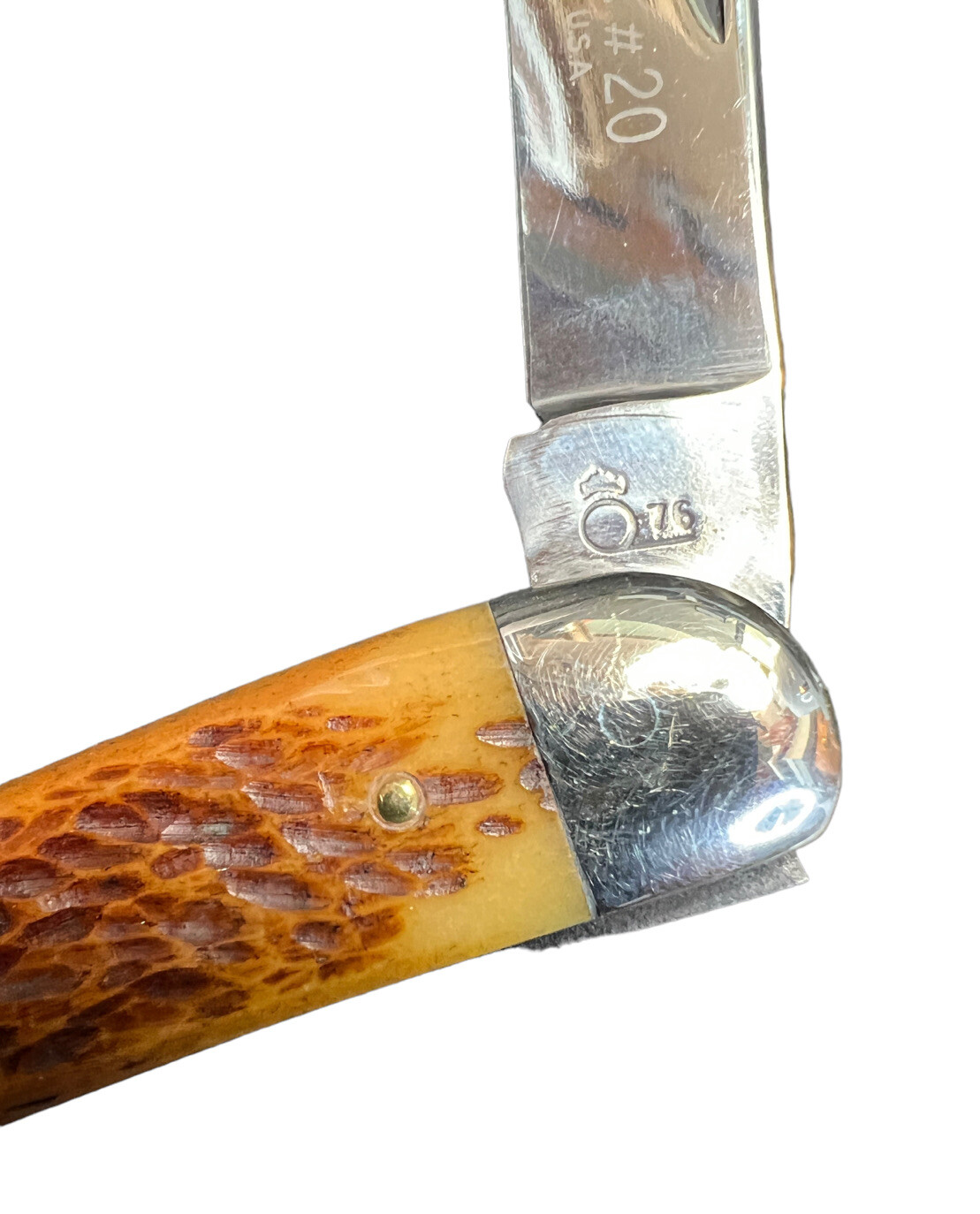 Pocketknife Queen 20 1976 Large Texas Toothpick Rogers Jigged Bone KP-1447 - Image 7