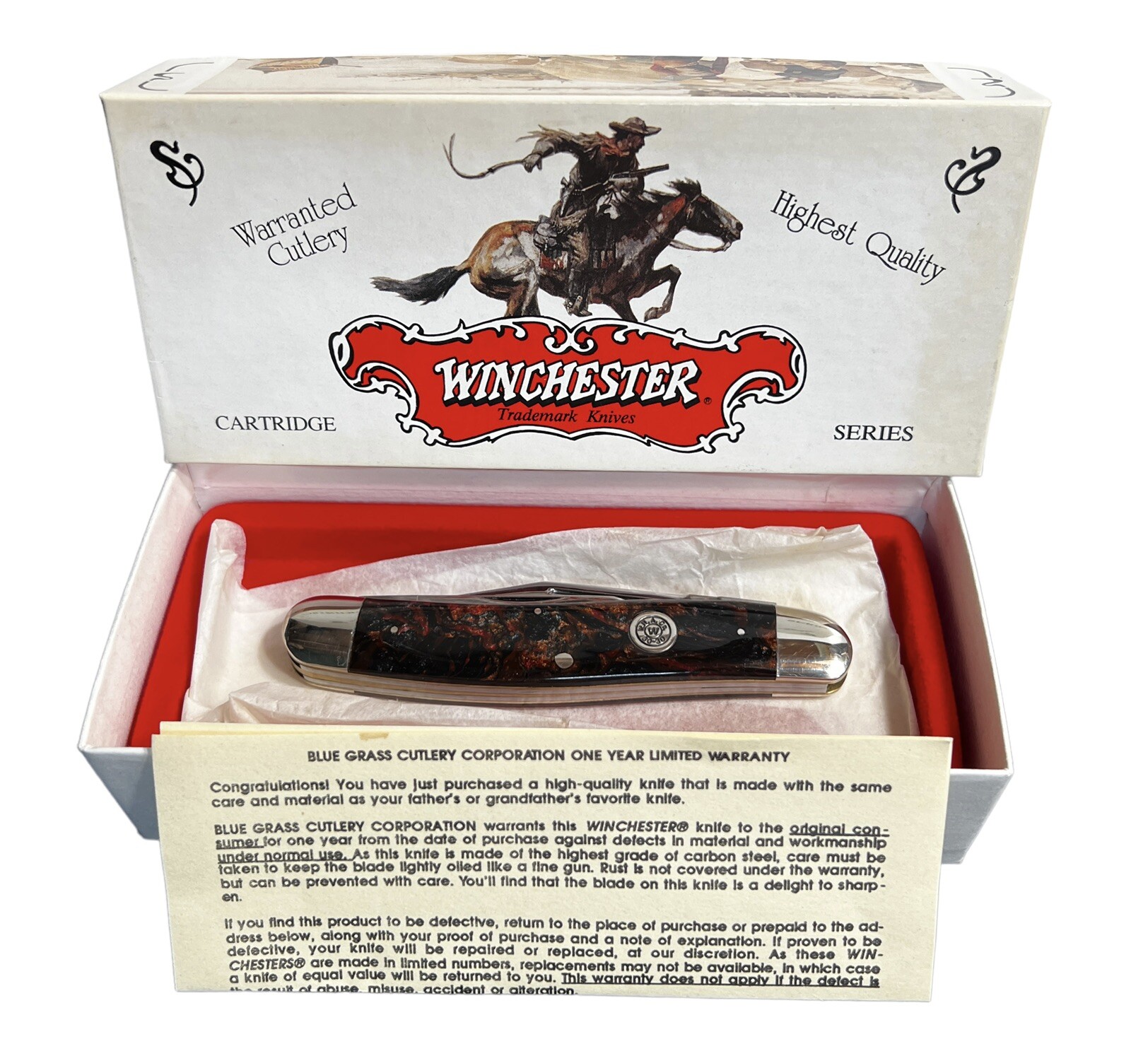 Pocketknife Winchester 300119 1998 Stockman *Charcoal Ruby Copper* Cartr KP-1502