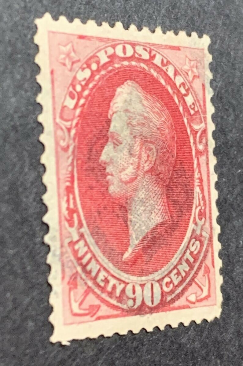 US #155 1872 90c Cmdre. Oliver Hazard, Perf 12. Used Fine 71 CV $325. KP-040 - Image 11