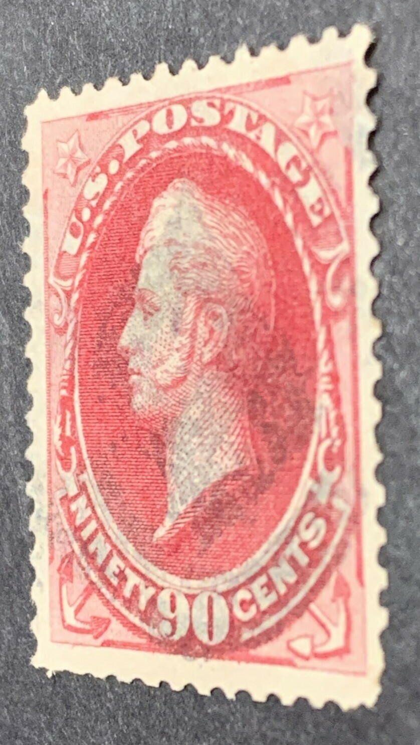 US #155 1872 90c Cmdre. Oliver Hazard, Perf 12. Used Fine 71 CV $325. KP-040 - Image 10
