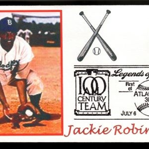 US #3408 FDC Jackie Robinson, Nicholas Capozzi Hand Drawn UA No. 8/10 Limited