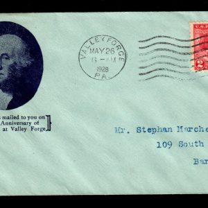 US #645-19 FDC Valley Forge. J.W. Stoutzenberg Cachet. (CV $200)