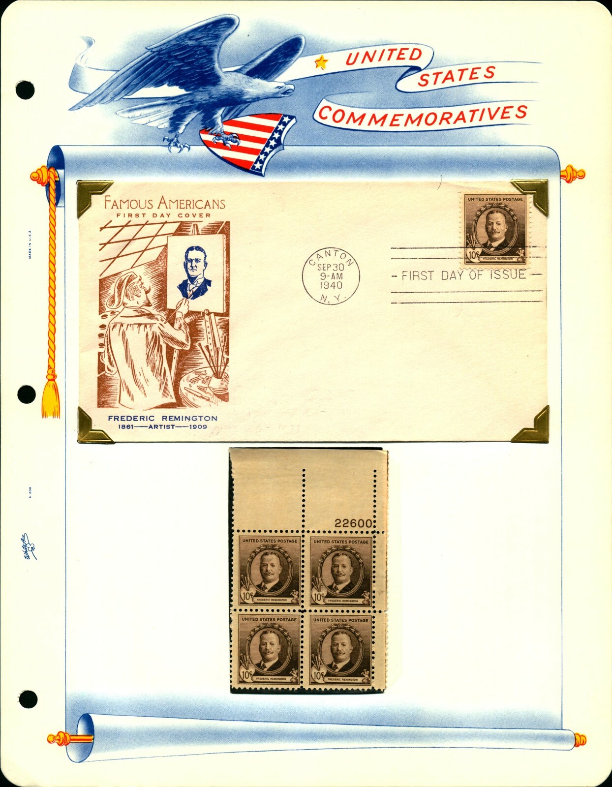 US #859-893 Famous Americans Complete 35 MNH PB4/Fidelity FDC's. F-VF (CV $415+) - Image 12