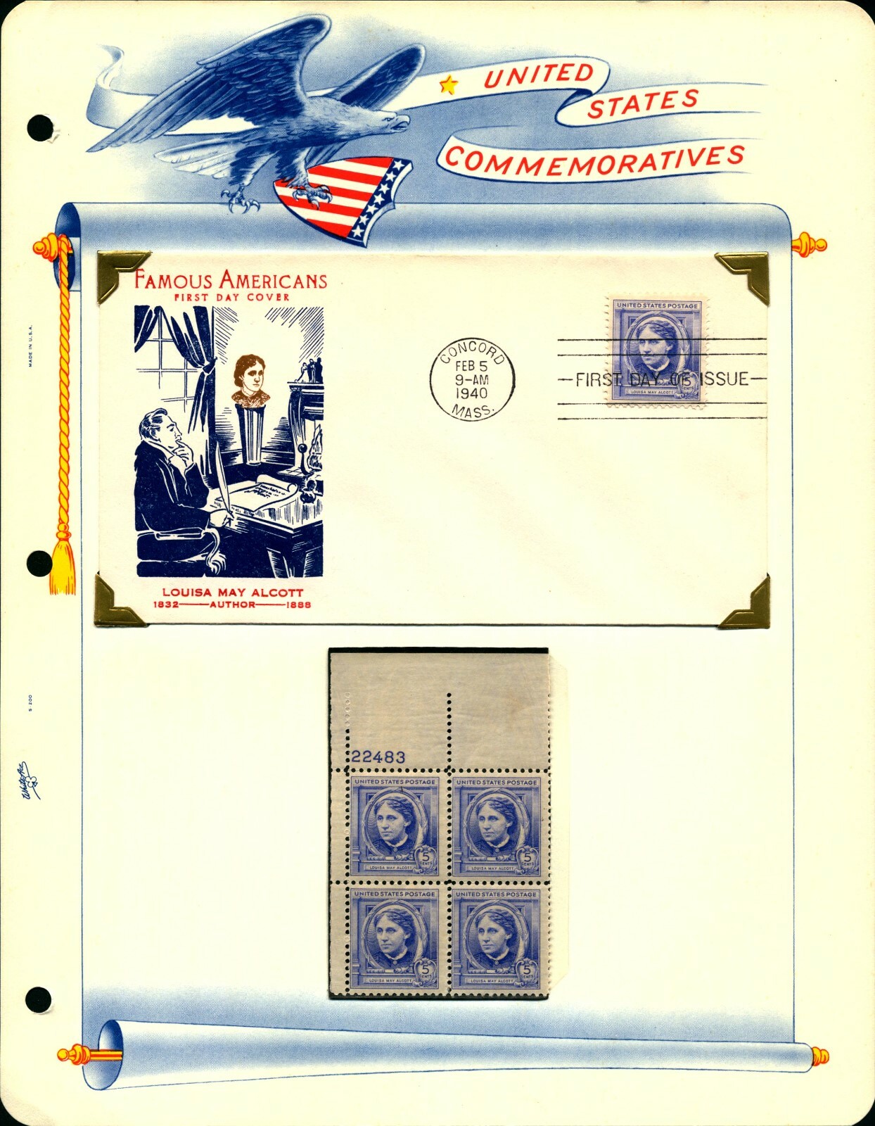 US #859-893 Famous Americans Complete 35 MNH PB4/Fidelity FDC's. F-VF (CV $415+) - Image 5