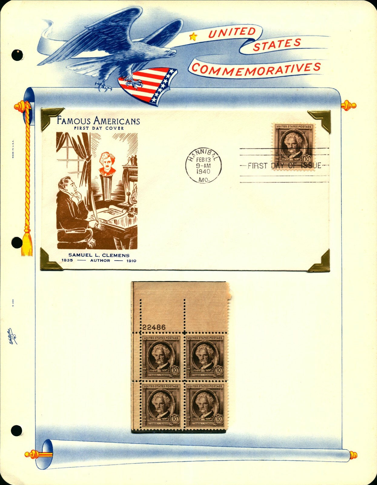 US #859-893 Famous Americans Complete 35 MNH PB4/Fidelity FDC's. F-VF (CV $415+) - Image 6