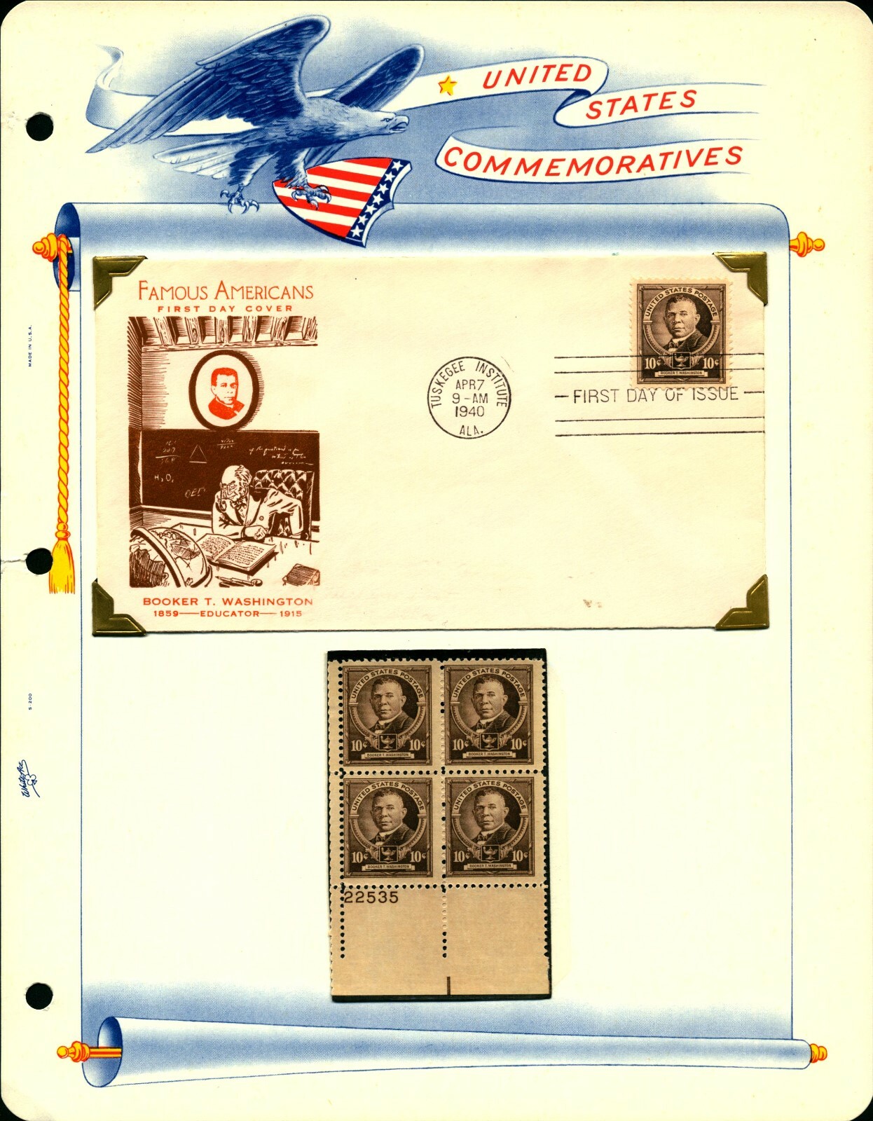 US #859-893 Famous Americans Complete 35 MNH PB4/Fidelity FDC's. F-VF (CV $415+) - Image 9
