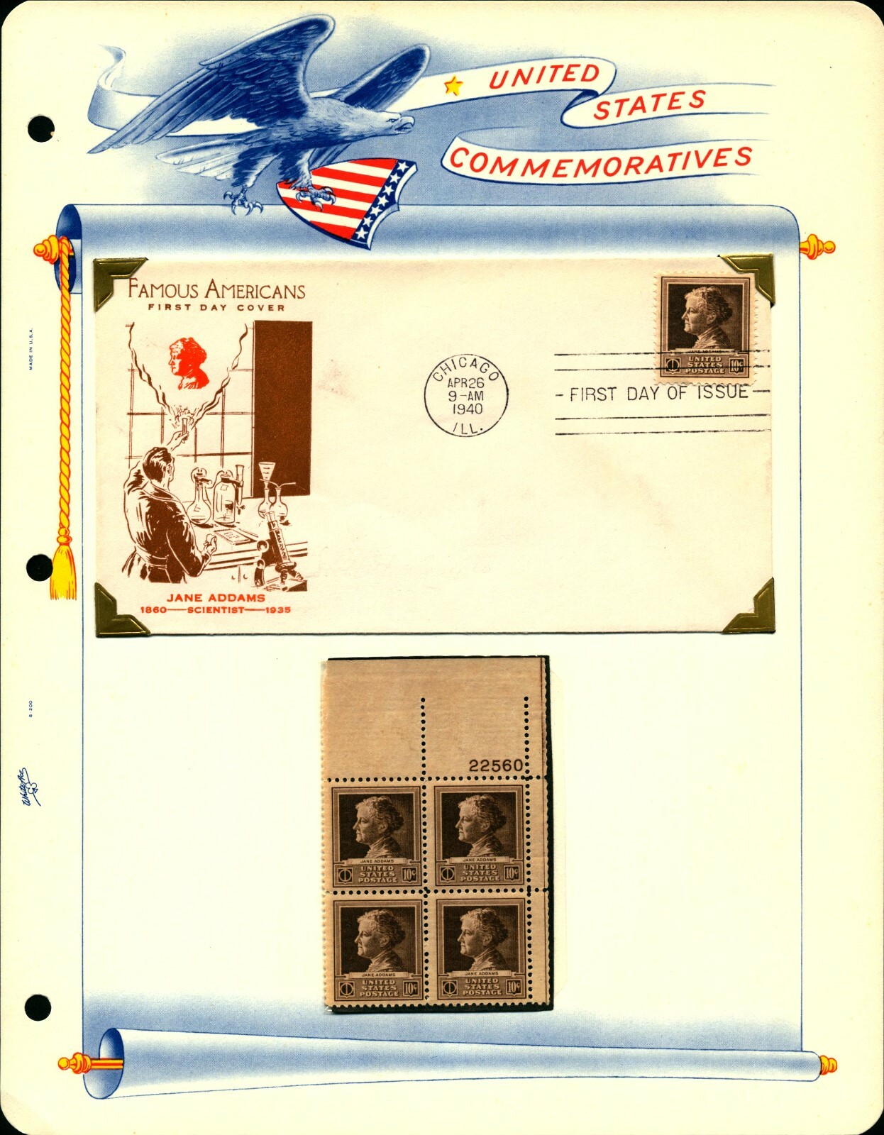 US #859-893 Famous Americans Complete 35 MNH PB4/Fidelity FDC's. F-VF (CV $415+) - Image 10