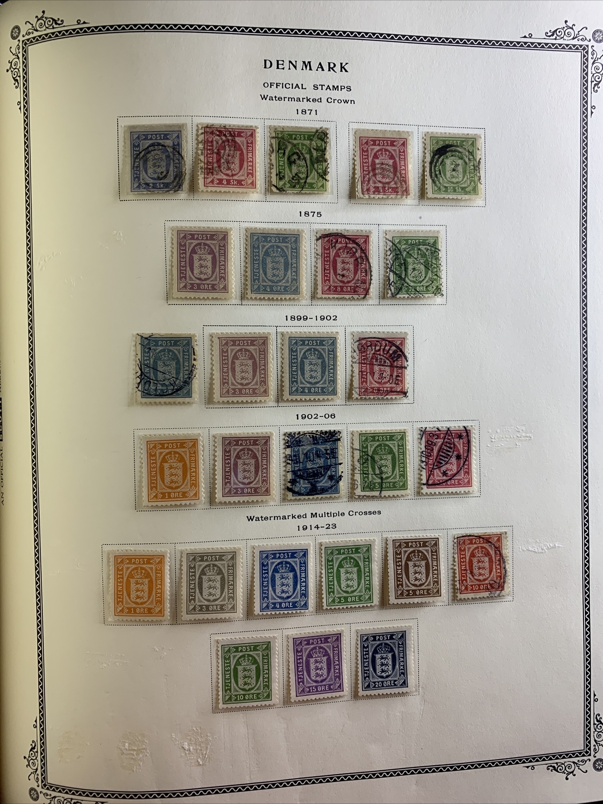 Denmark Scott Specialty Album. 1851-2001 Used F-VF 1,700 Stamps (CV $6,500+) - Image 13