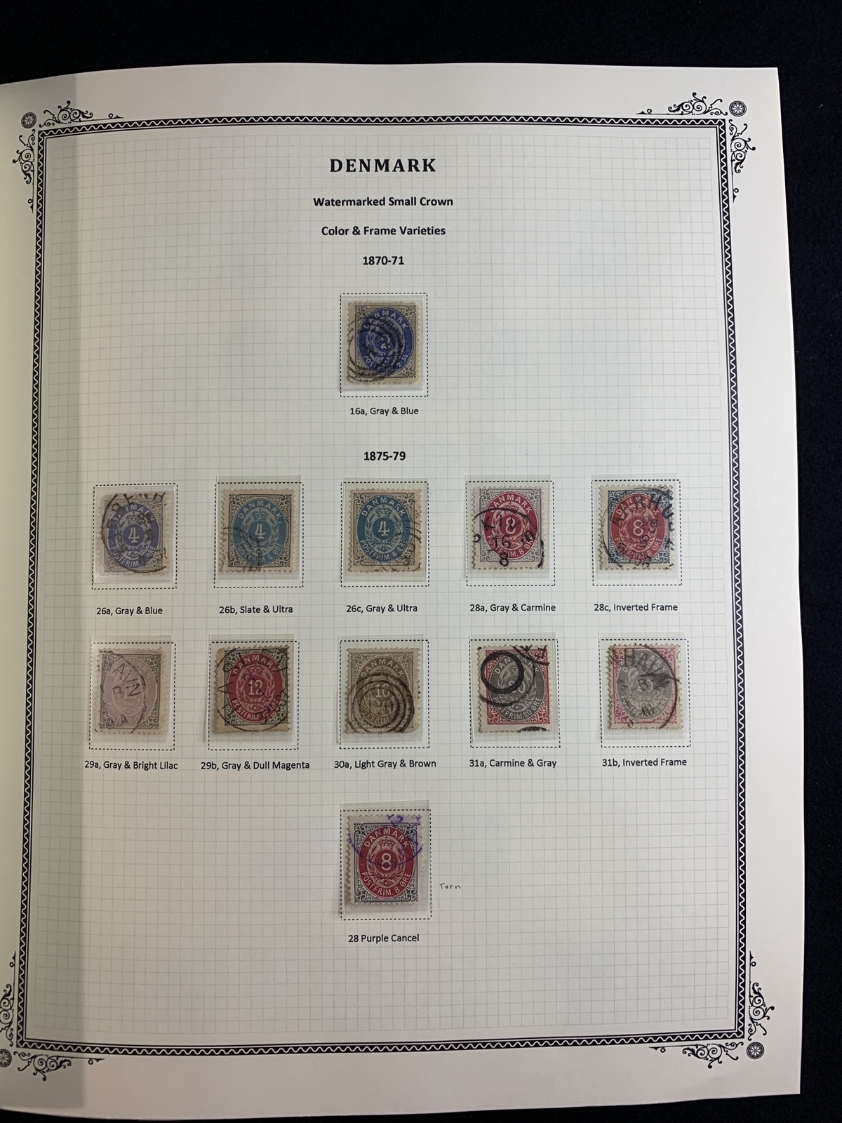 Denmark Scott Specialty Album. 1851-2001 Used F-VF 1,700 Stamps (CV $6,500+) - Image 6