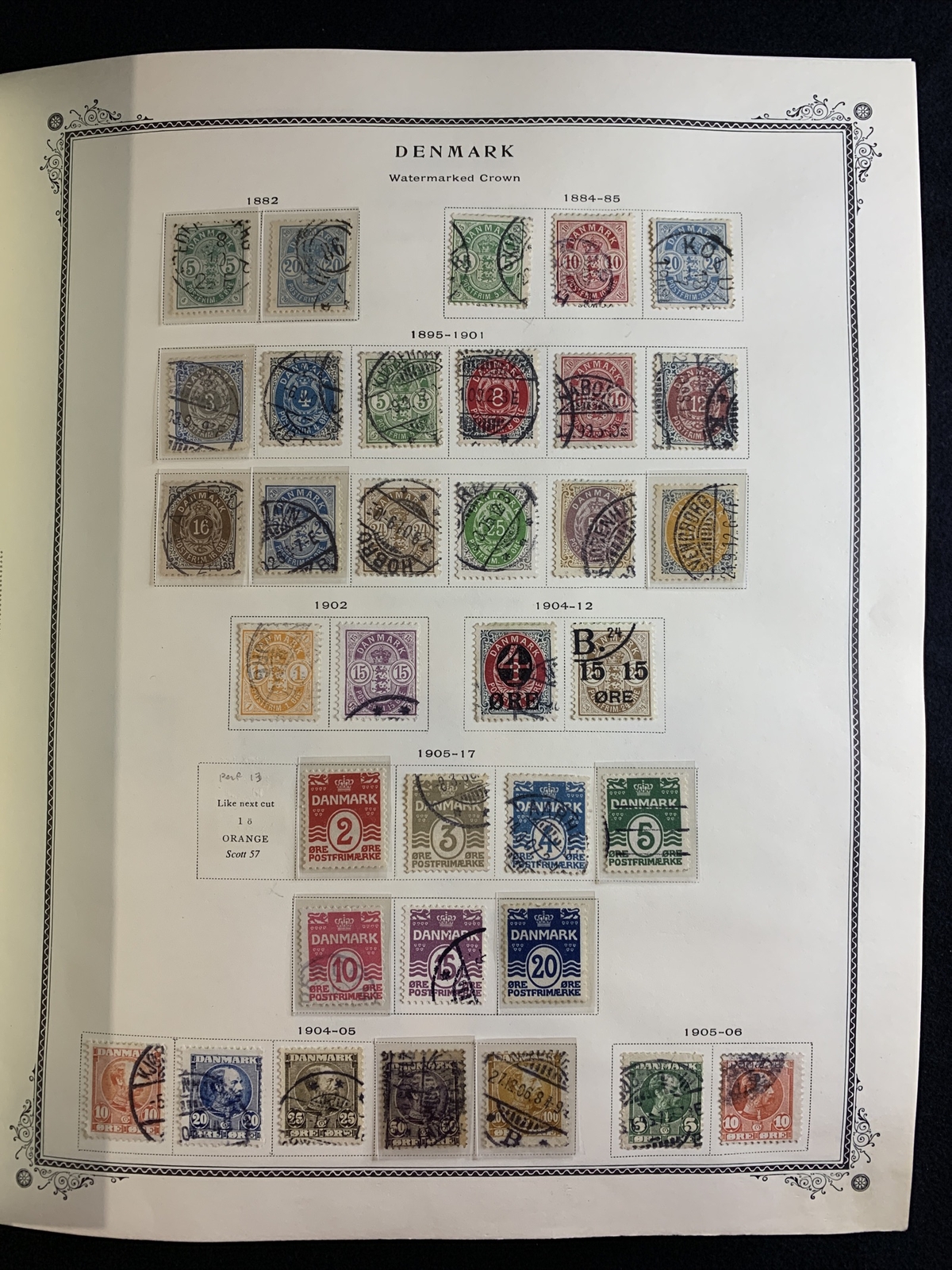Denmark Scott Specialty Album. 1851-2001 Used F-VF 1,700 Stamps (CV $6,500+) - Image 7