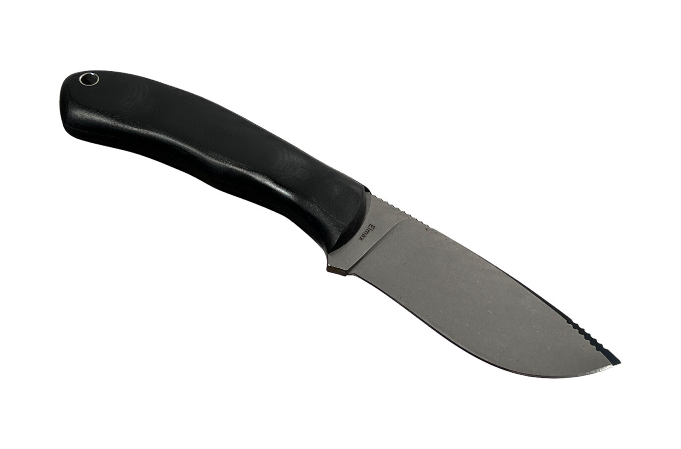 Fixed Blade Schenk RAM Elmax Steel, Double Black and Leather Sheath USA DH-1202 - Image 4