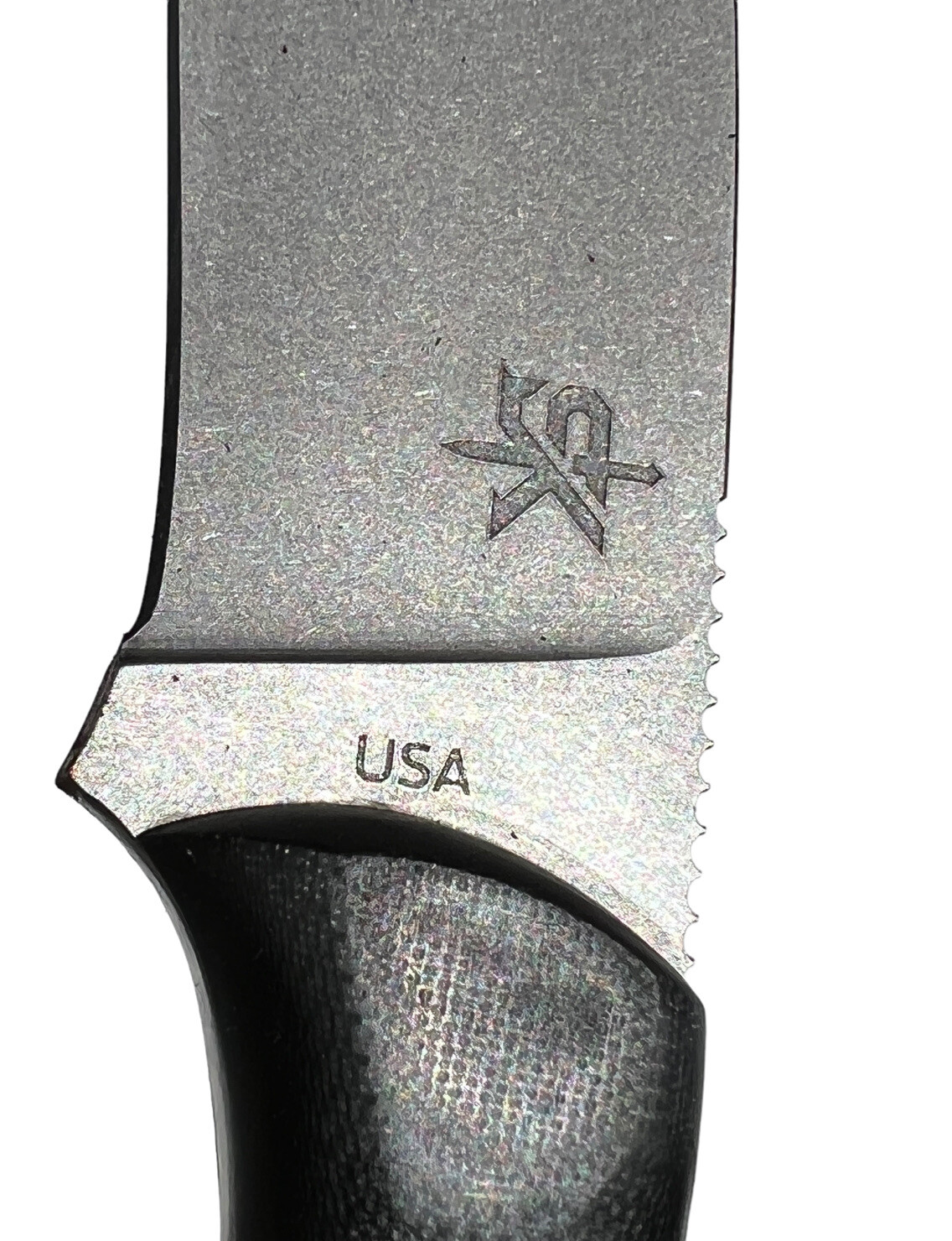 Fixed Blade Schenk RAM Elmax Steel, Double Black and Leather Sheath USA DH-1202 - Image 7