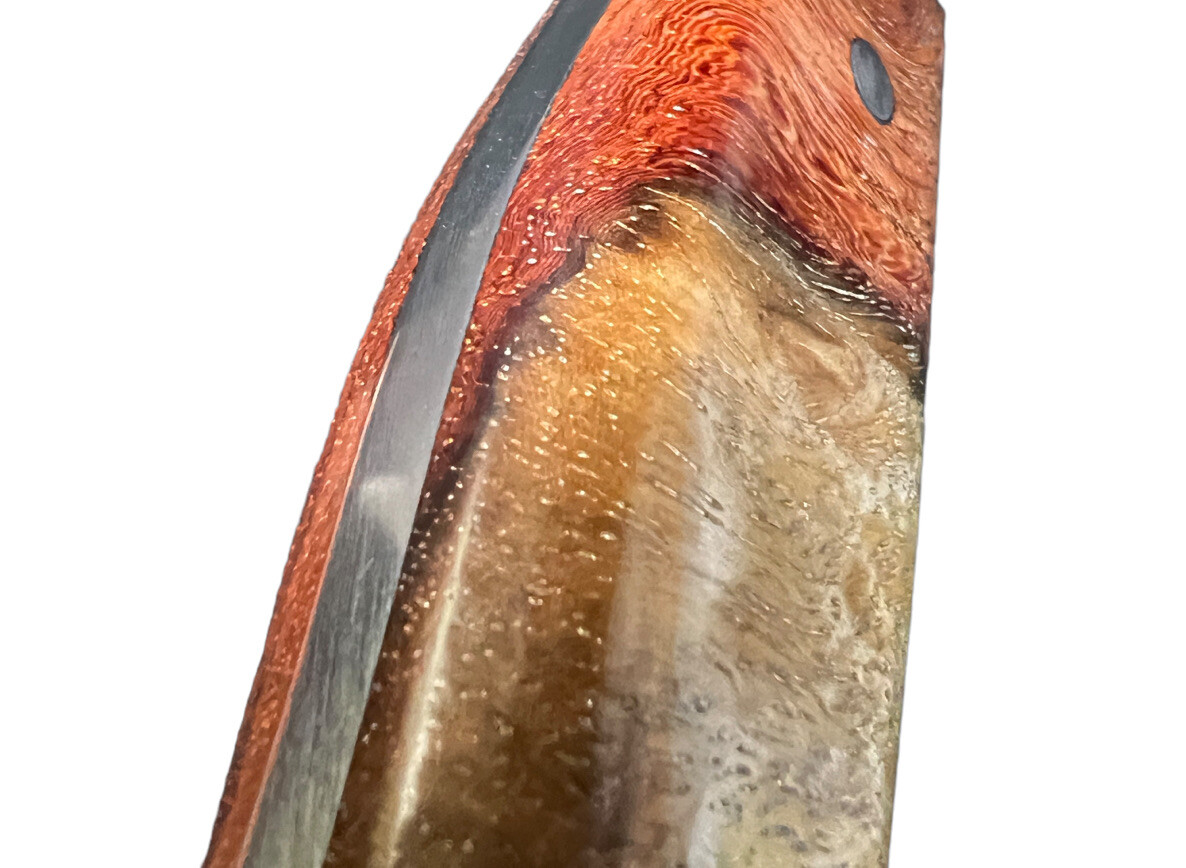 Fixed Blade Todd Orr 4.5" Madison Amboyna Burl/Leather Sheath DH-1541 - Image 10