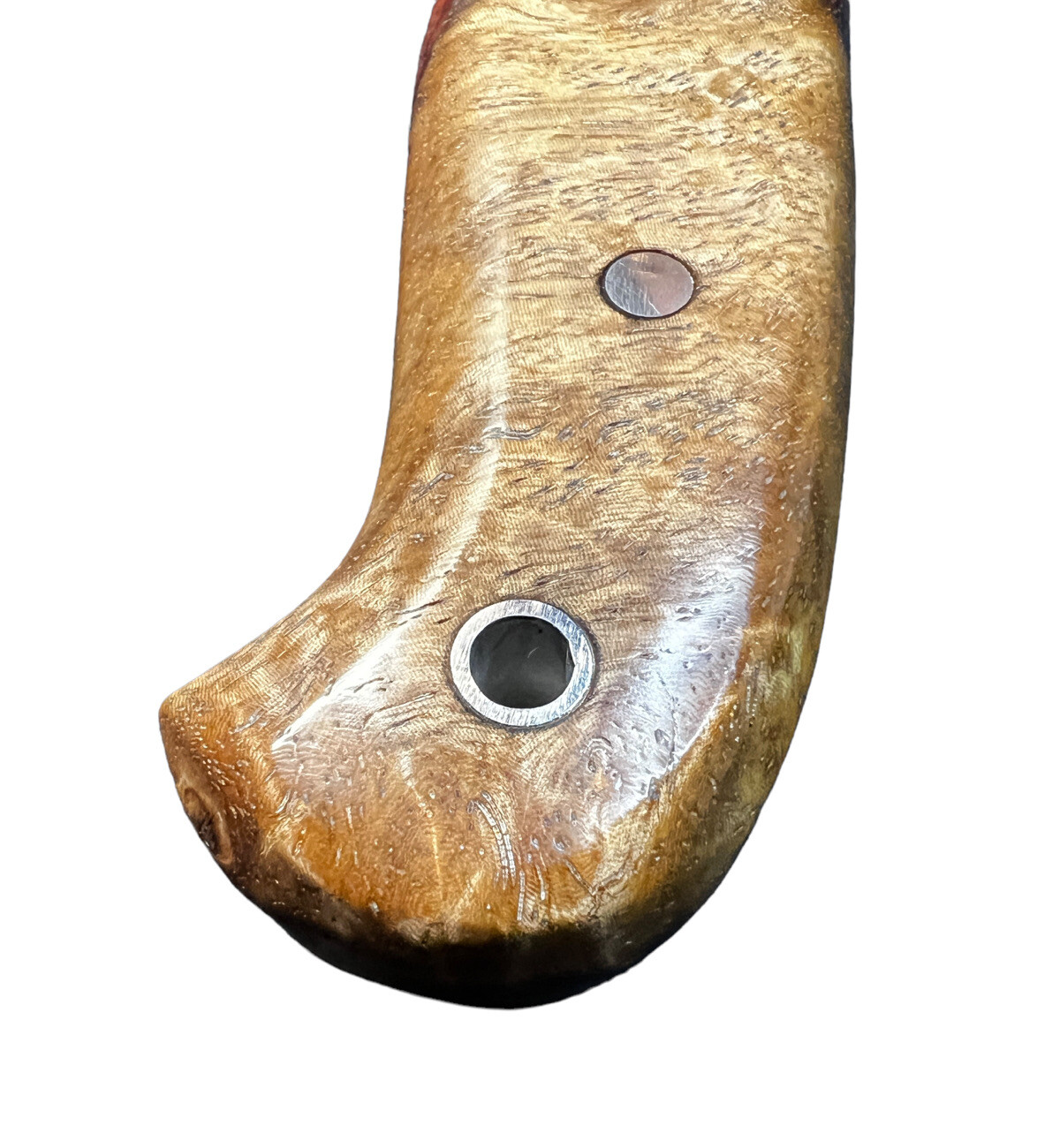 Fixed Blade Todd Orr 4.5" Madison Amboyna Burl/Leather Sheath DH-1541 - Image 12