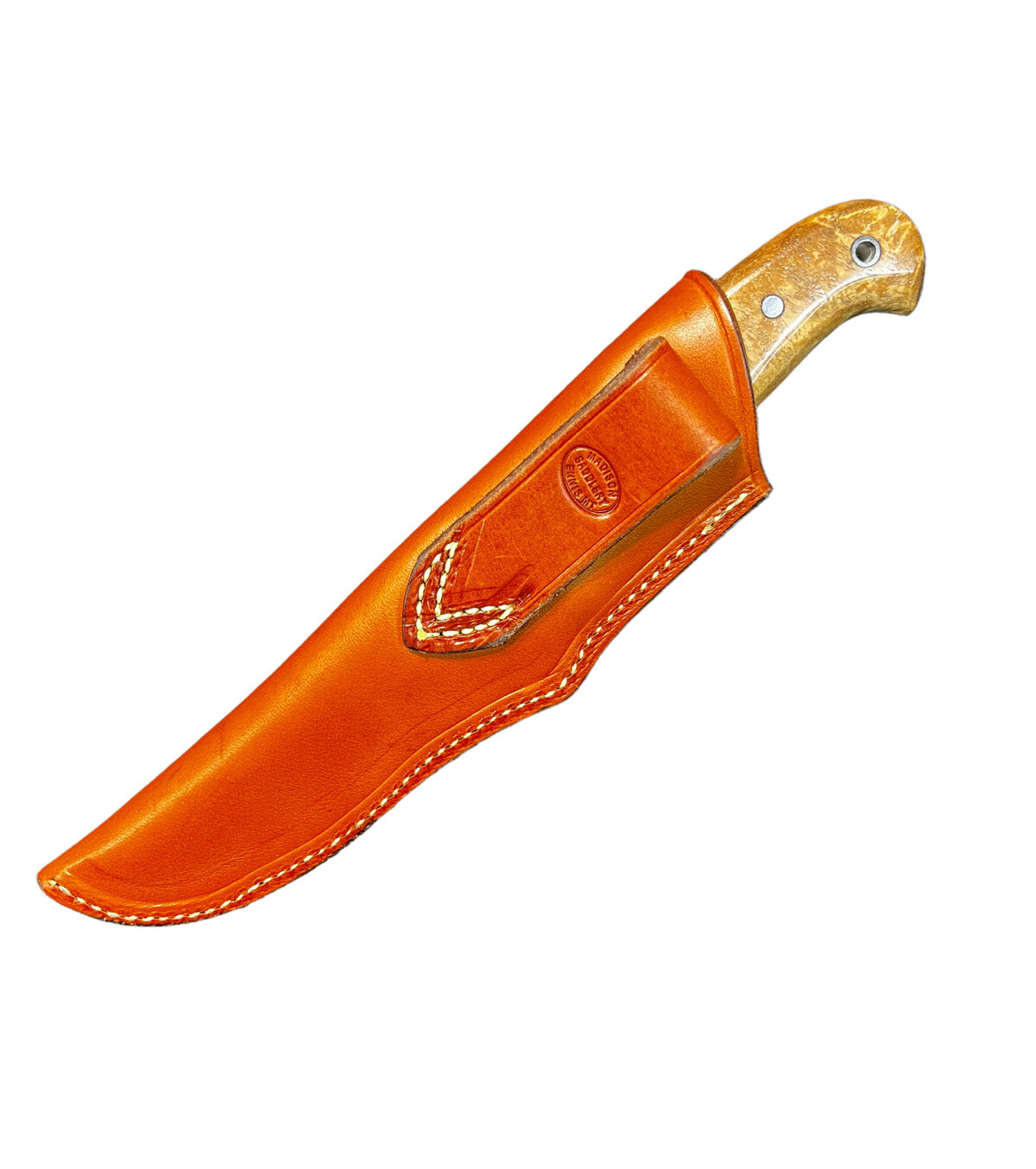 Fixed Blade Todd Orr 4.5" Madison Amboyna Burl/Leather Sheath DH-1541 - Image 14