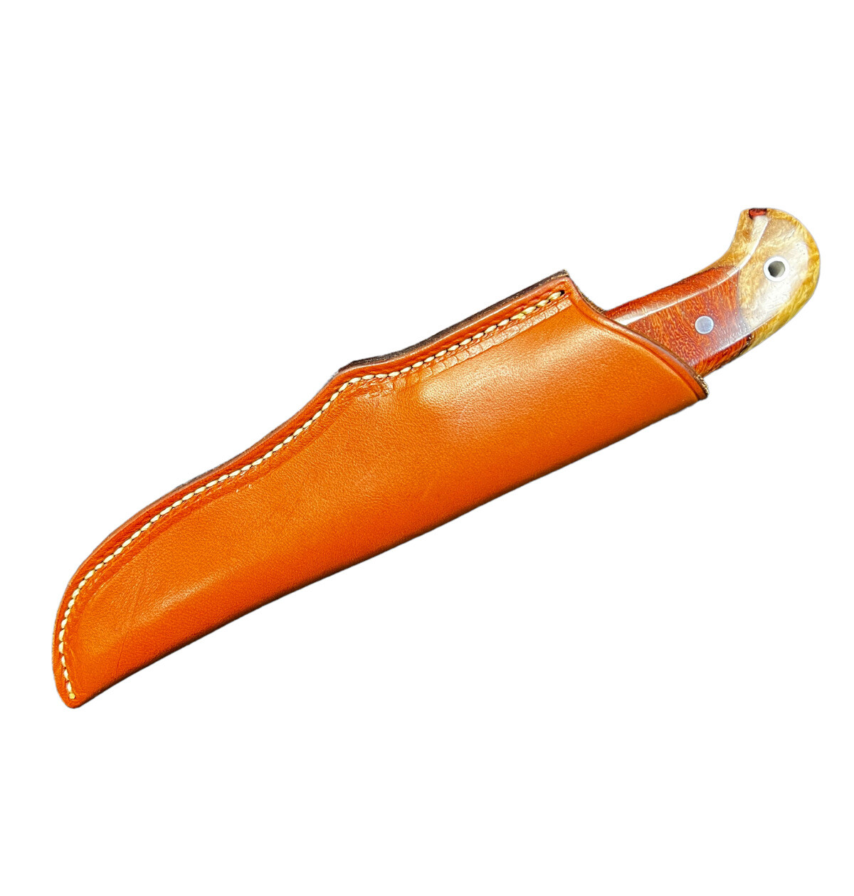Fixed Blade Todd Orr 4.5" Madison Amboyna Burl/Leather Sheath DH-1541 - Image 15