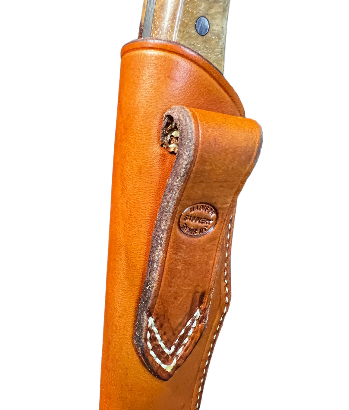 Fixed Blade Todd Orr 4.5" Madison Amboyna Burl/Leather Sheath DH-1541 - Image 17