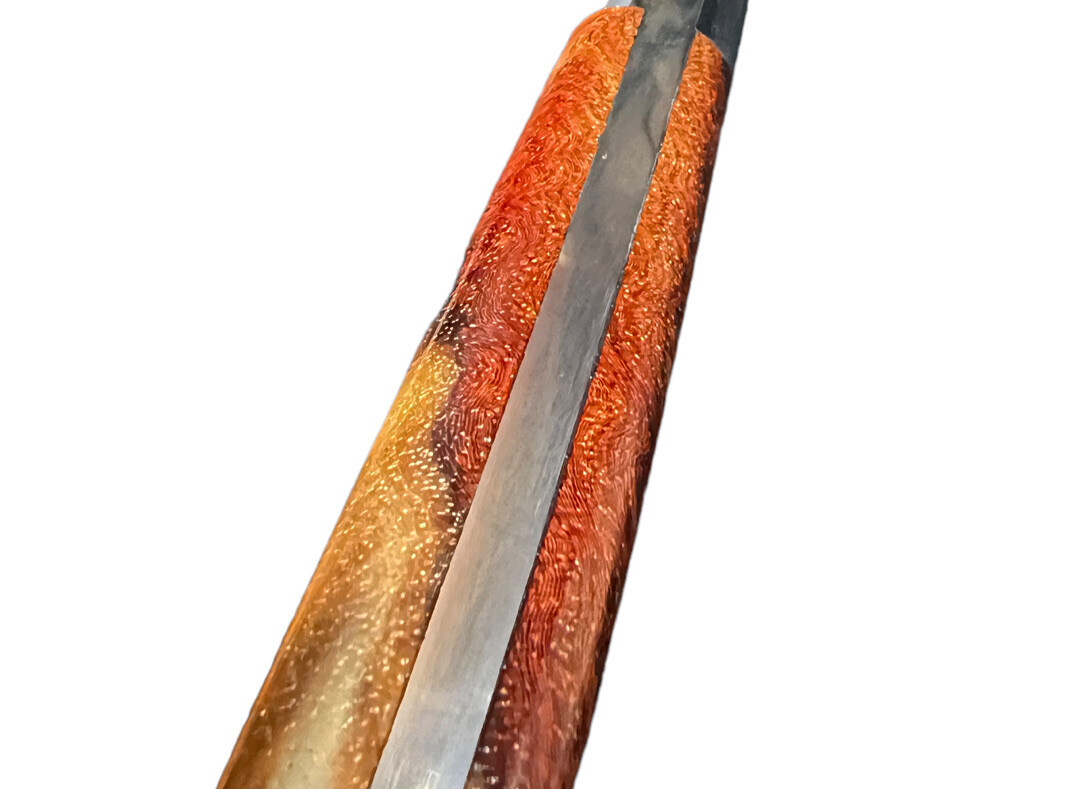 Fixed Blade Todd Orr 4.5" Madison Amboyna Burl/Leather Sheath DH-1541 - Image 7
