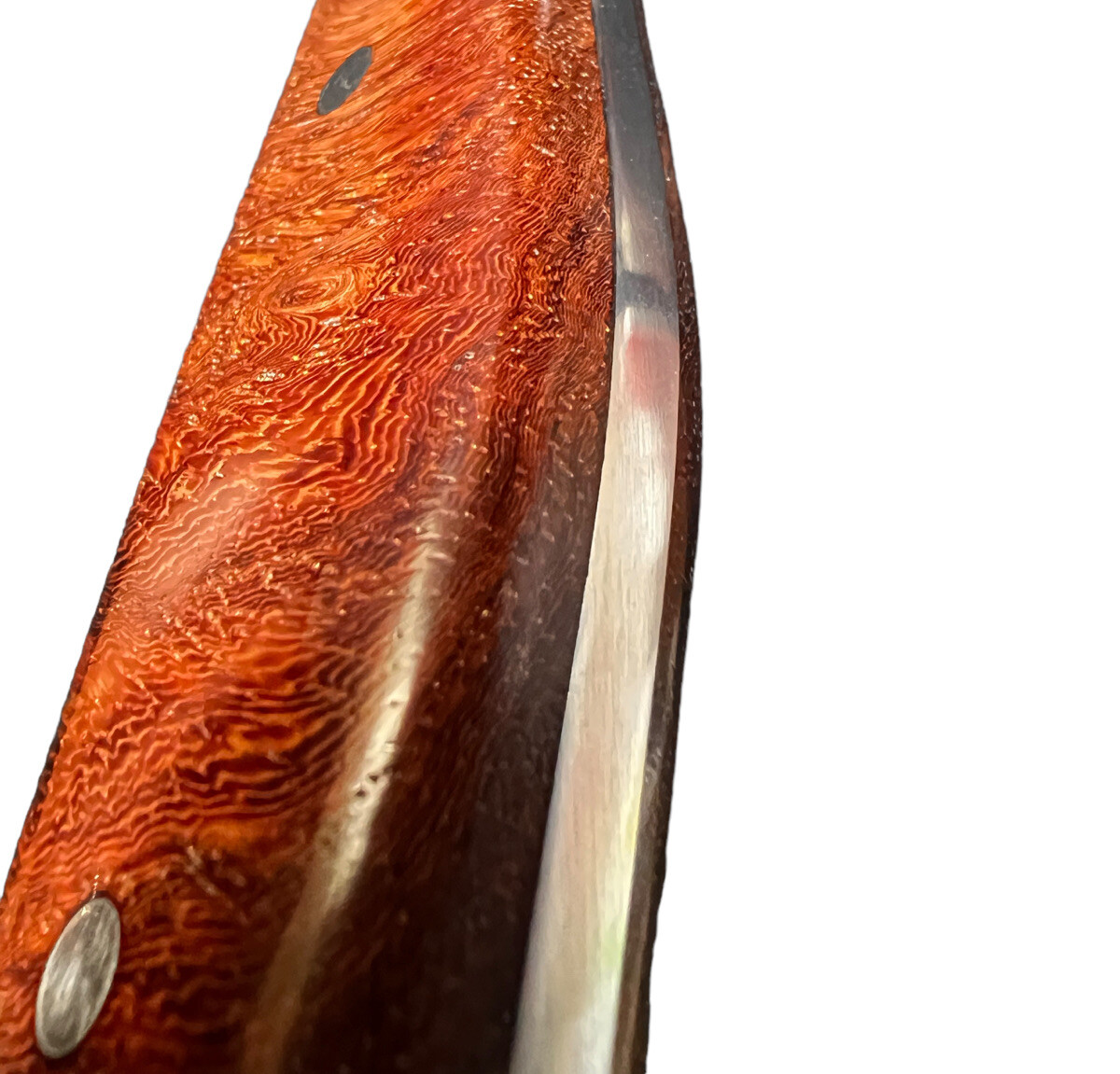 Fixed Blade Todd Orr 4.5" Madison Amboyna Burl/Leather Sheath DH-1541 - Image 9