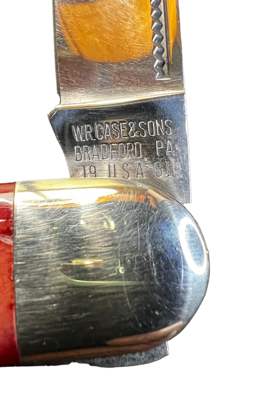 Pocketknife Case 6391 1991 Whittler *Red* Banana Bone Bomb S. 475 Made KP-1528 - Image 8