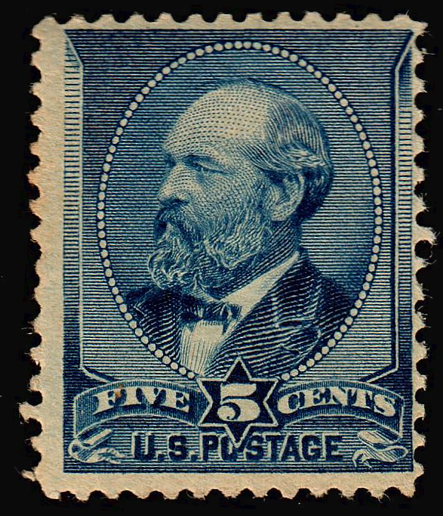 US #216 1888 5c Garfield Unused OG NH Reperfed at Right, APEX Cert
