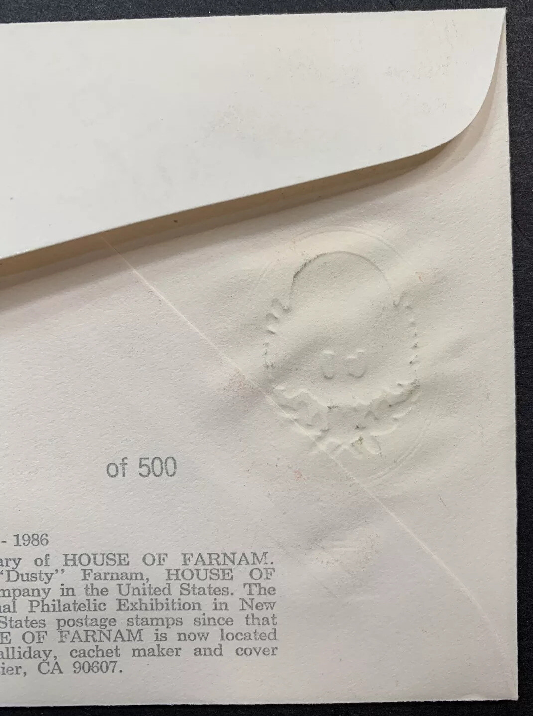 US #778+2145 FDC TIPEX & AMERIPEX Unsealed Flap. HF 50th Anniv. Limited #426/500 - Image 5