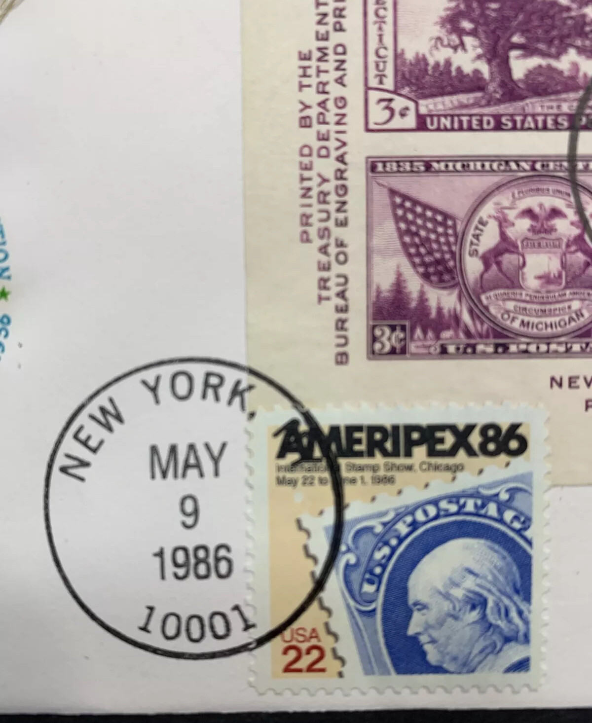 US #778+2145 FDC TIPEX & AMERIPEX Unsealed Flap. HF 50th Anniv. Limited #426/500 - Image 9