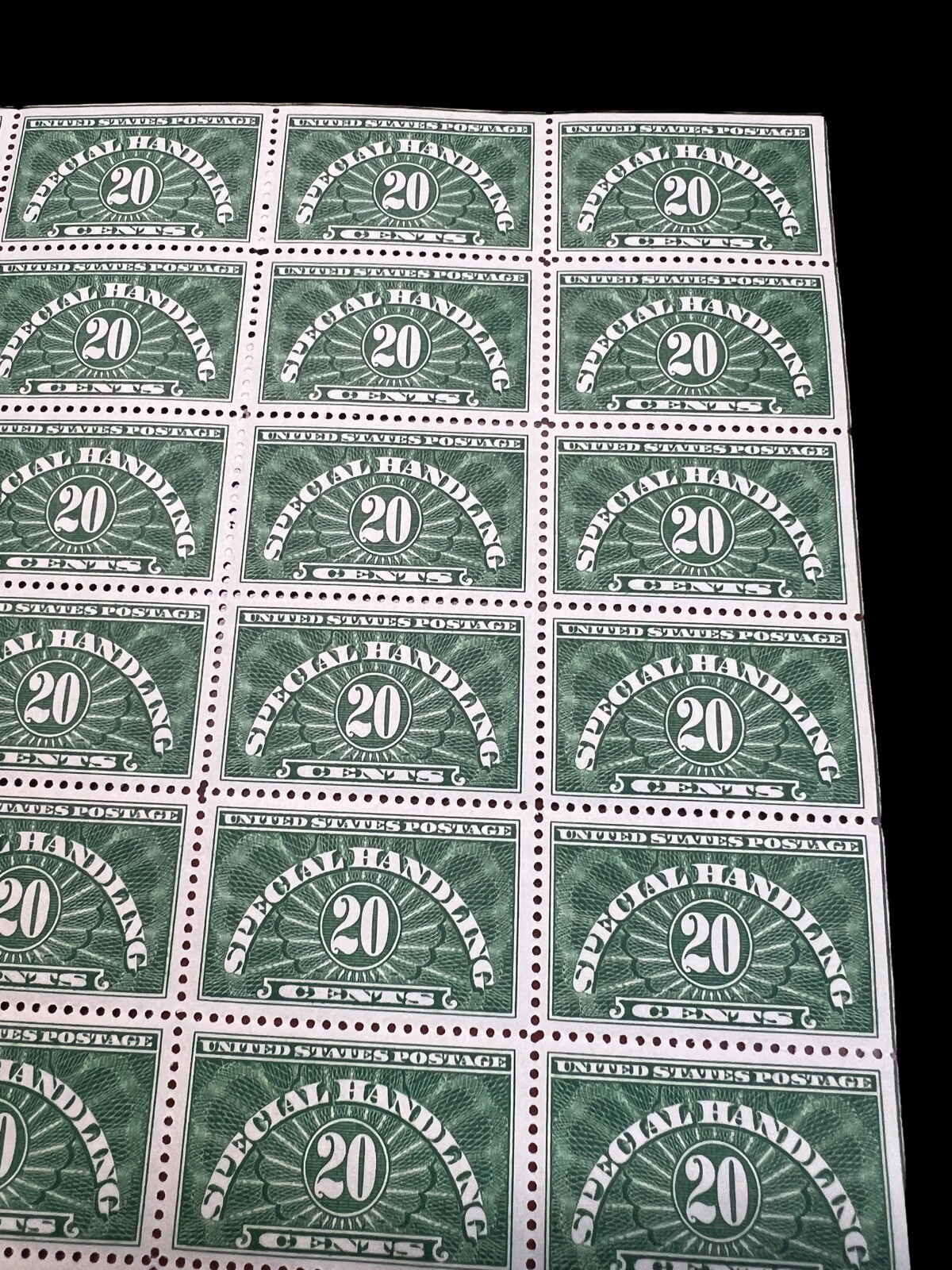 US BOB #QE3 1940 20c Special Handling Wet Printing Sheet of 50 MNH - Image 5