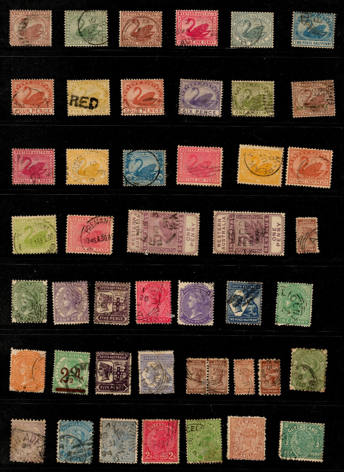 Australia Classics 19th Century Used 176 Stamps. KP-102 - Image 3