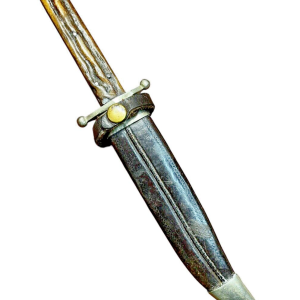Fixed Blade Rodgers & Sons 5 7/8" Hunting Stag *Ball Guard*, Circa 1900 DH-2013