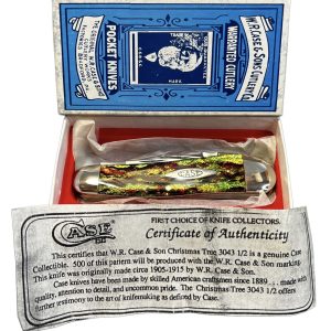 Pocketknife Case 73043 1/2 1992 Whittler Serp. Christmas Tree Celluloid KP-1504