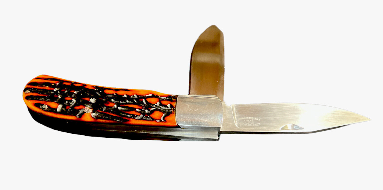 Pocketknife Jeff Cover Large Trapper *Amber* Bone Stag KP-1382