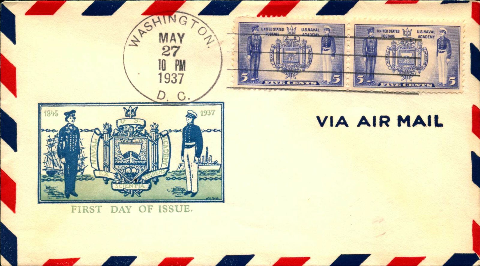 US #785-794 FDC Army-Navy Jack Sidenius Cachet Unaddressed Set of 10 - Image 11