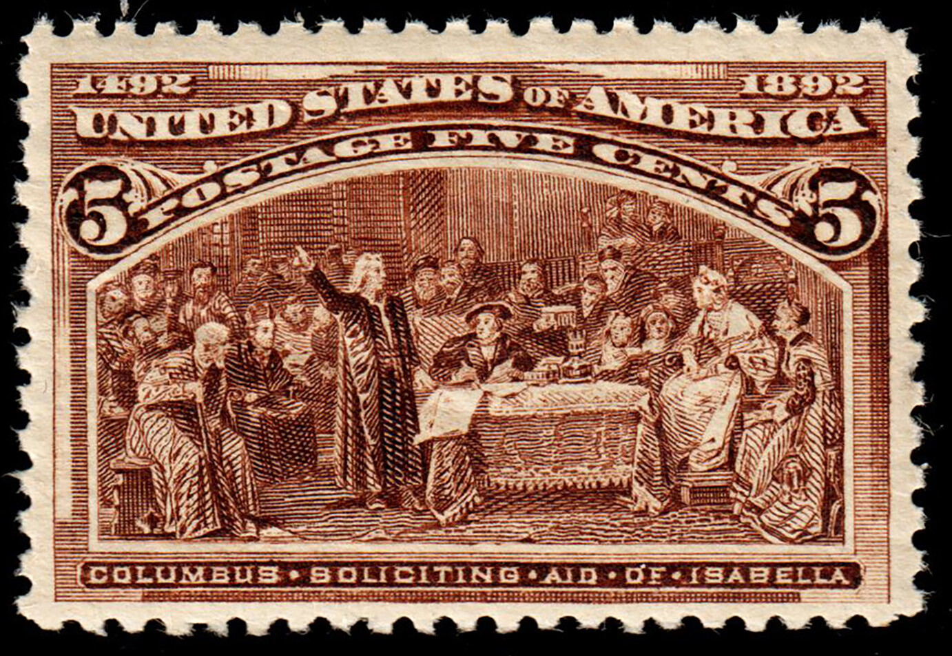 US #234 5c Columbian MNH F-VF (CV $140)