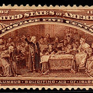 US #234 5c Columbian Unused OG XF 92