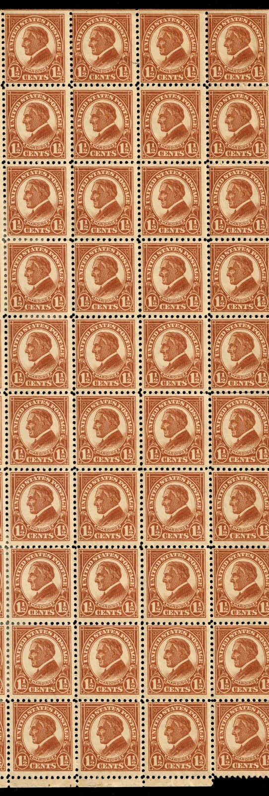 US #553 1925 1.5c Harding, Flat Plate Printing UL #16866, OG (SCV $271 Singles) - Image 11