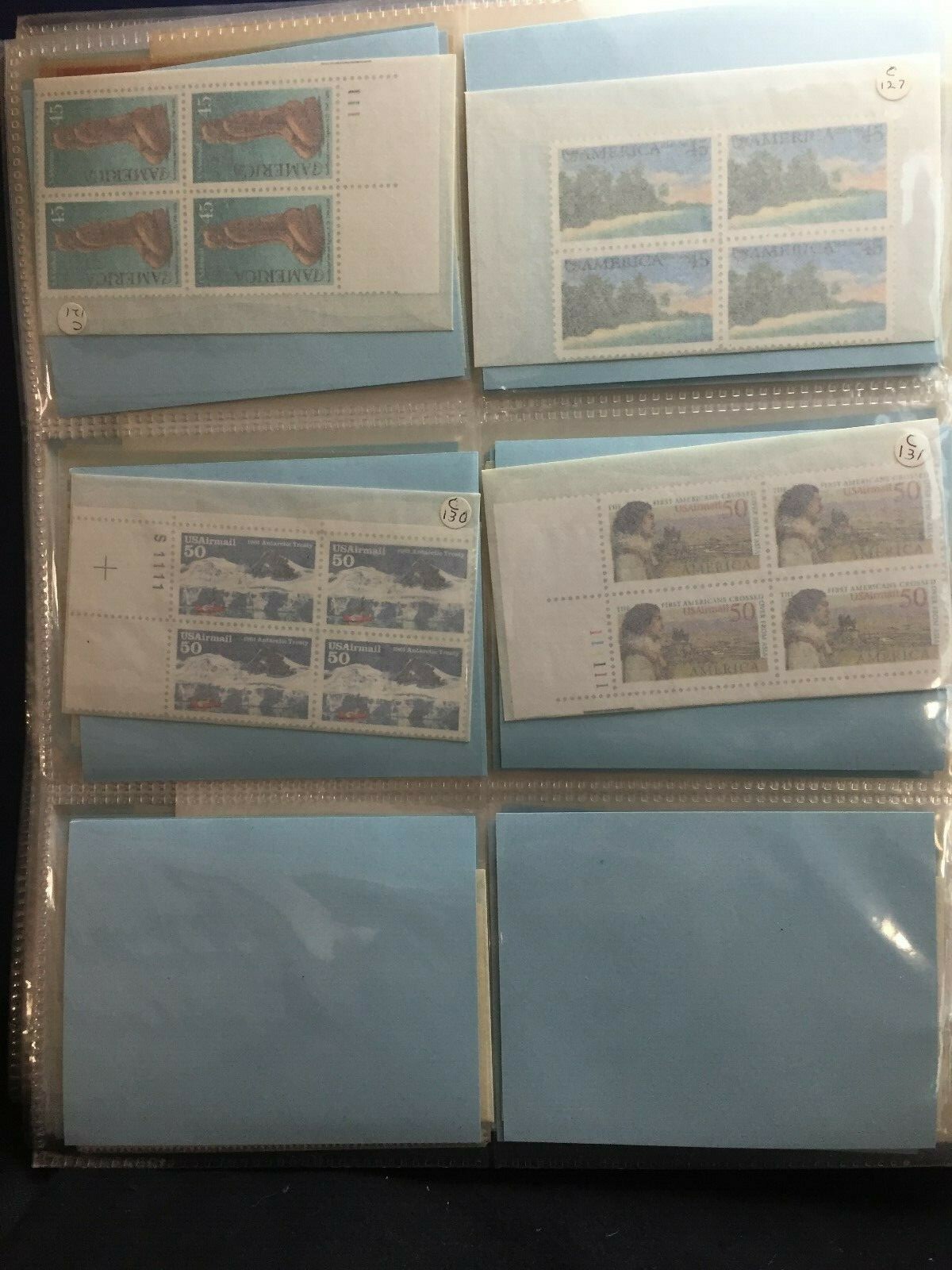 US Plate Blocks MNH in Blue Binders #804//2636 & Airmails (FV $560. CV $900+) - Image 13