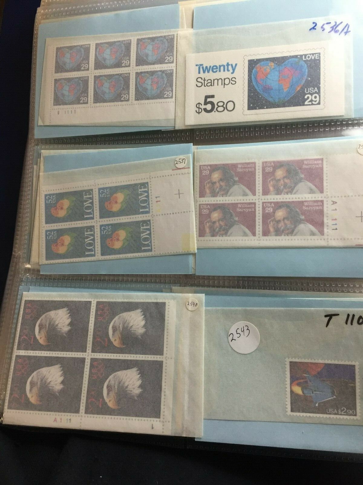 US Plate Blocks MNH in Blue Binders #804//2636 & Airmails (FV $560. CV $900+) - Image 6