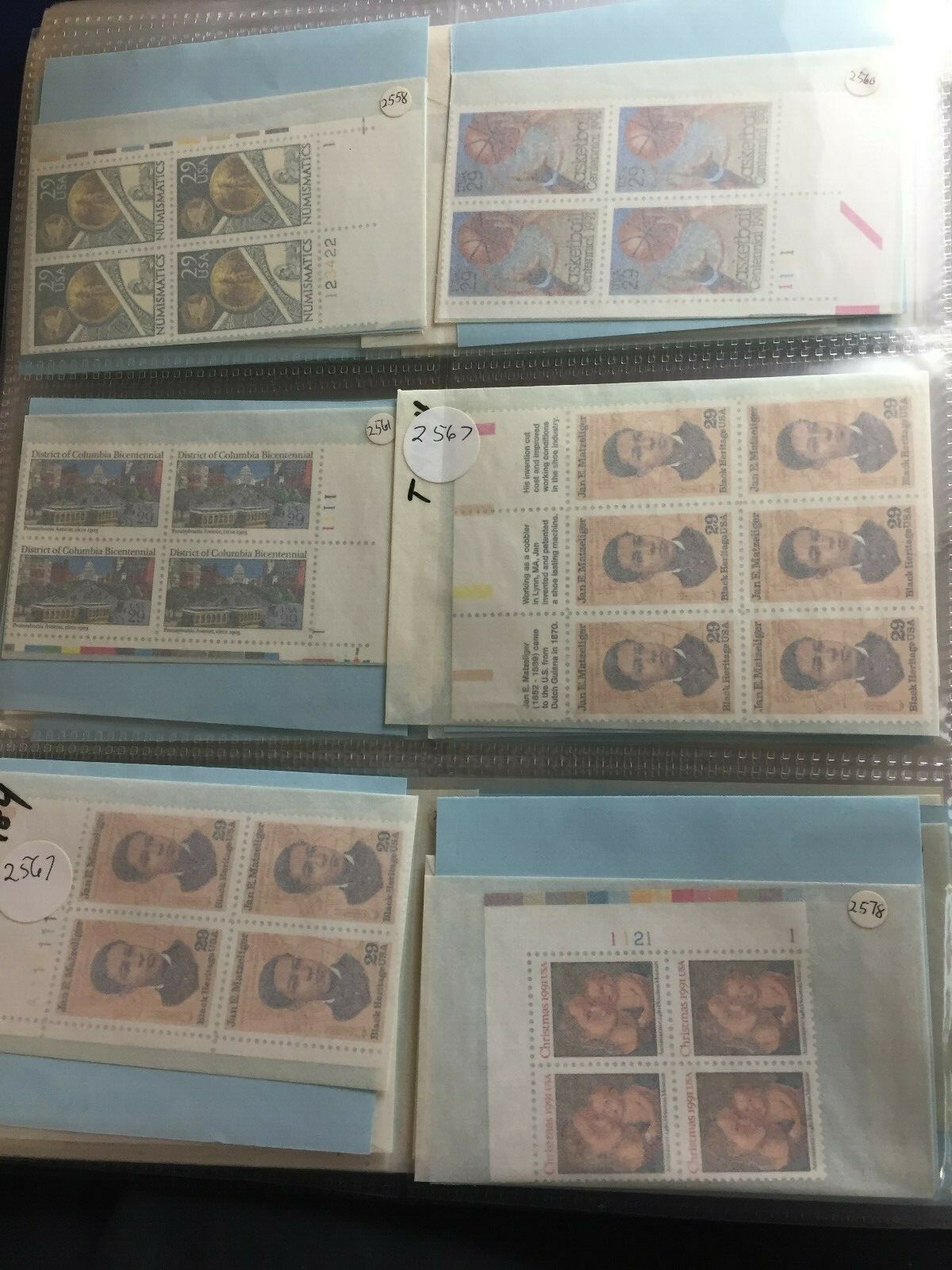 US Plate Blocks MNH in Blue Binders #804//2636 & Airmails (FV $560. CV $900+) - Image 8