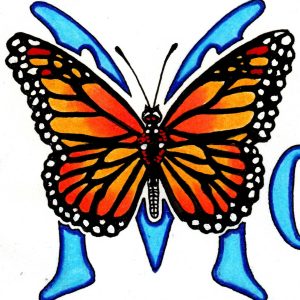 USA #4452 FDC 44c Monarch Butterfly. DP Dube Handpainted Limited 7/28