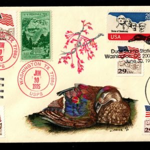 USA #RW61/RW62 FDC Duck, Hand Drawn, HP, & Signed by J. Price. UNIQUE 1/1