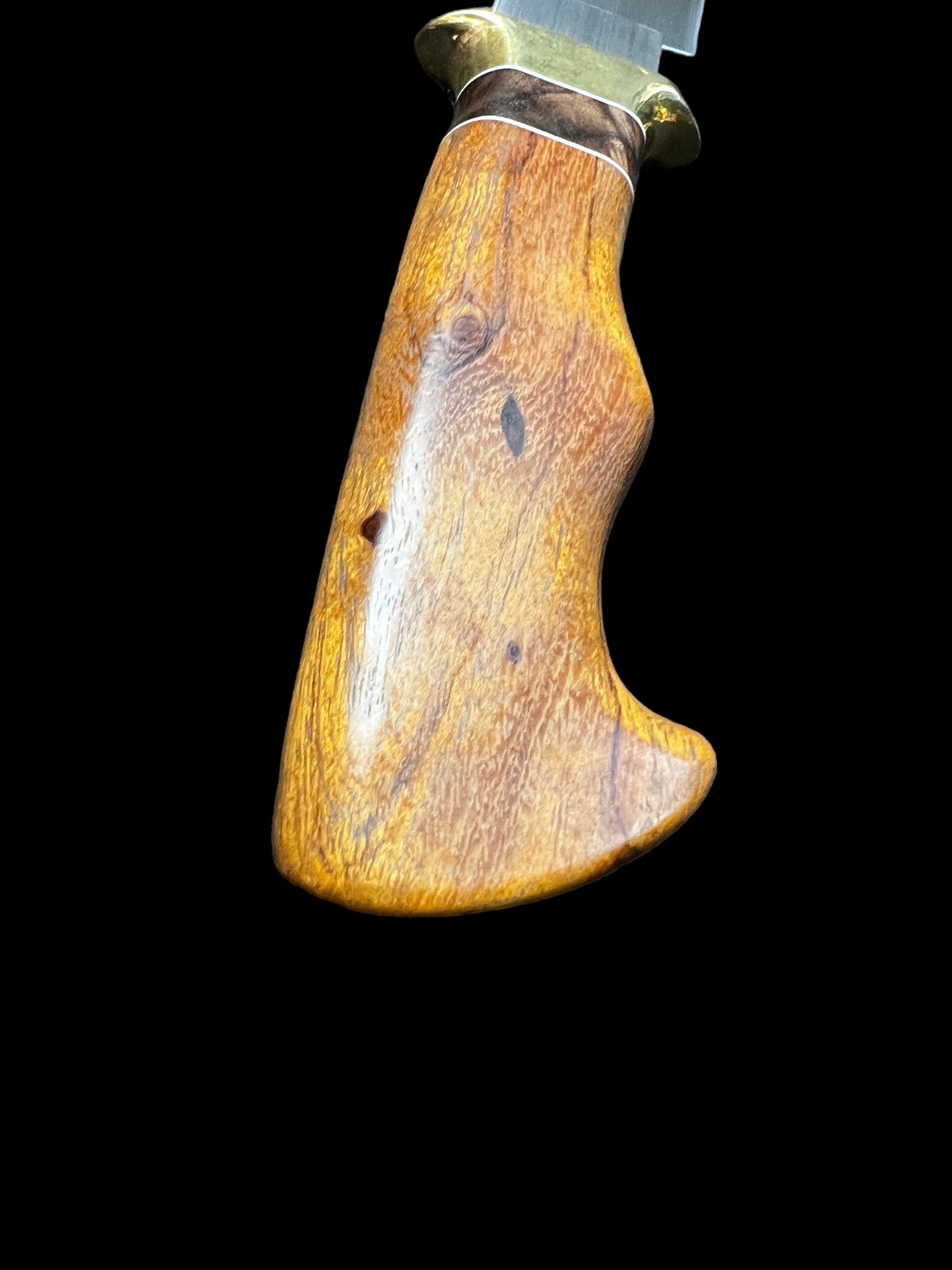 Fixed Blade Duane Bomar, J.S. 6 1/2" Custom Maple Burl Tapered Spine DH-2027 - Image 10