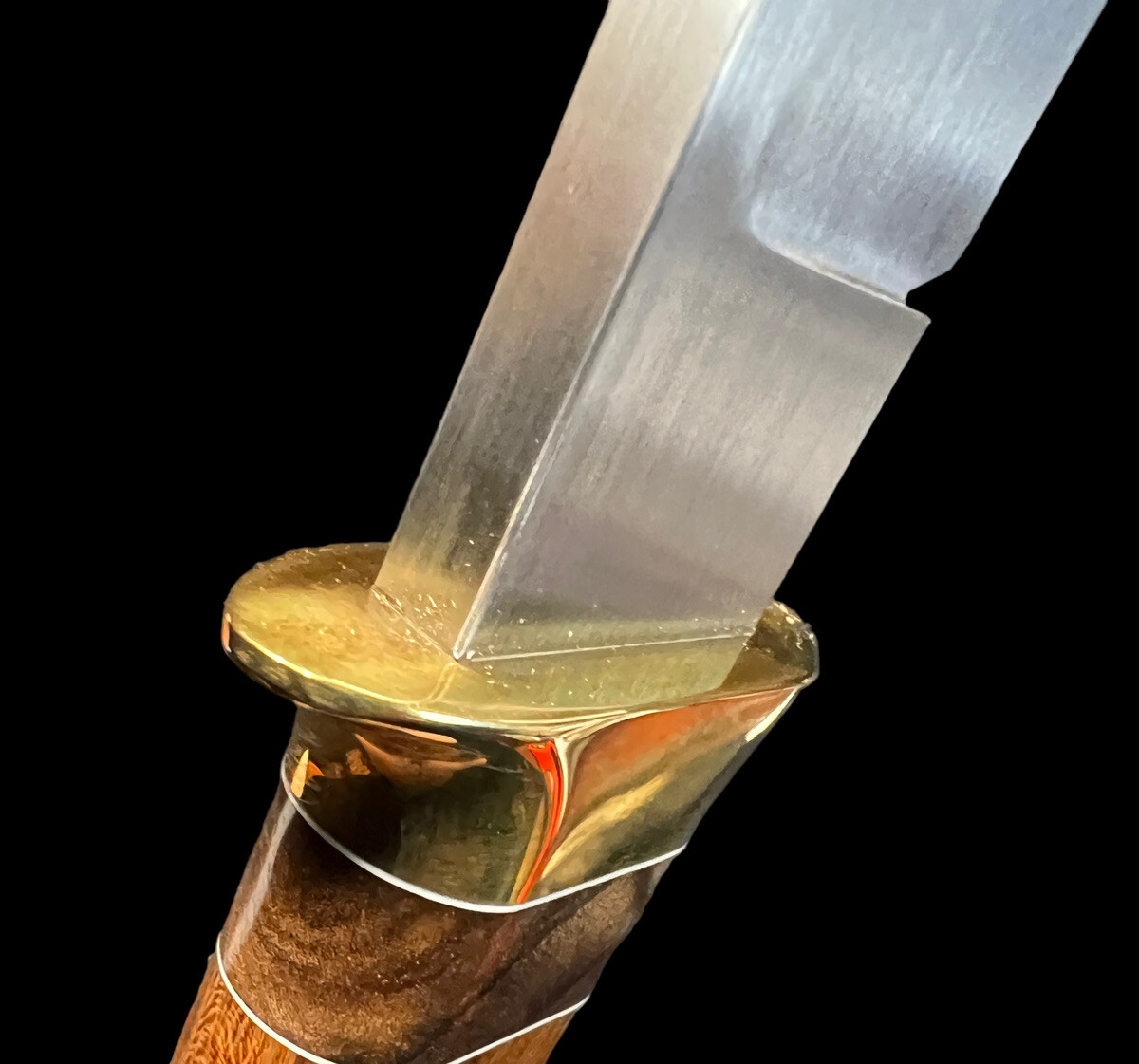 Fixed Blade Duane Bomar, J.S. 6 1/2" Custom Maple Burl Tapered Spine DH-2027 - Image 12