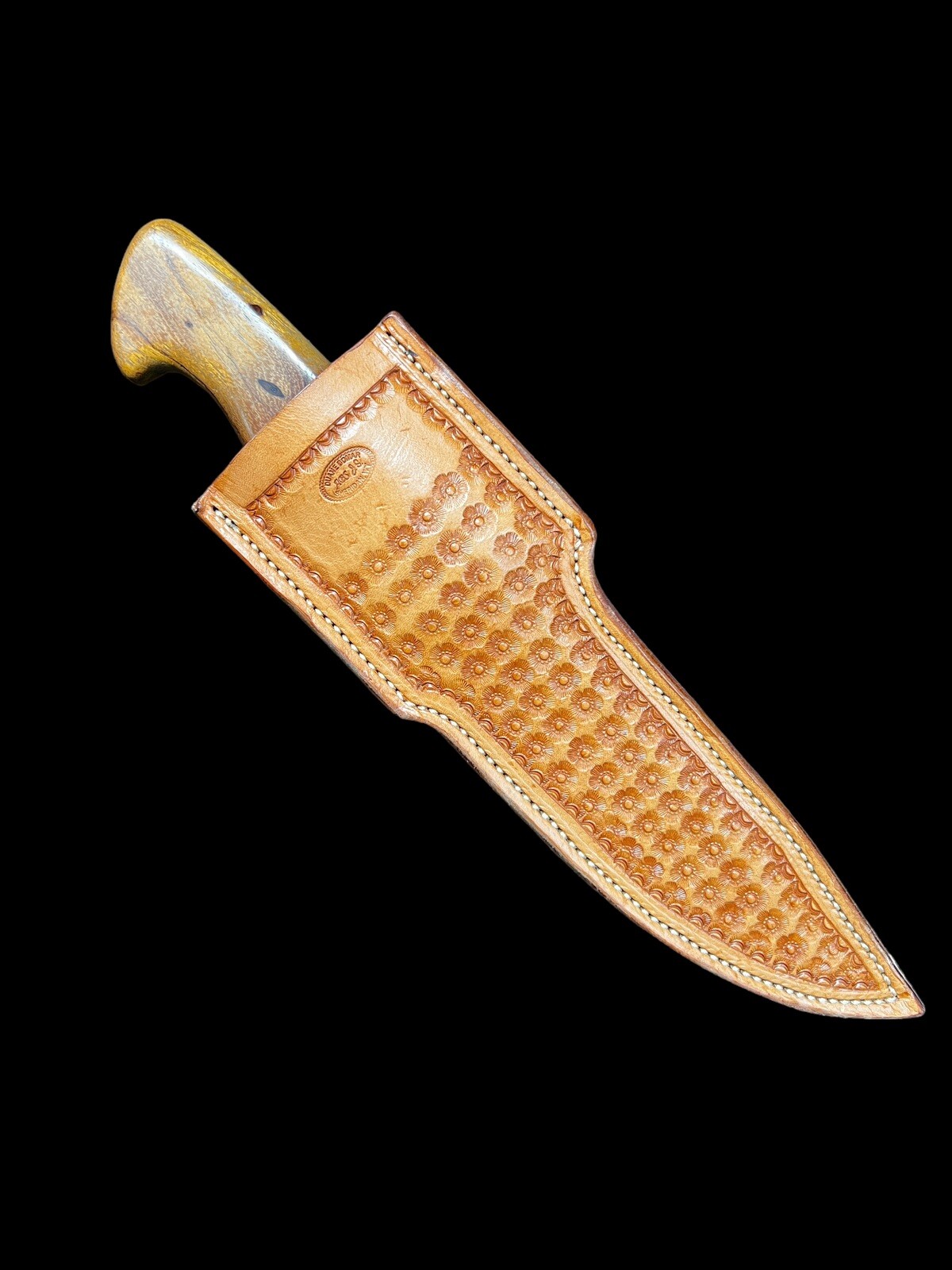 Fixed Blade Duane Bomar, J.S. 6 1/2" Custom Maple Burl Tapered Spine DH-2027 - Image 3