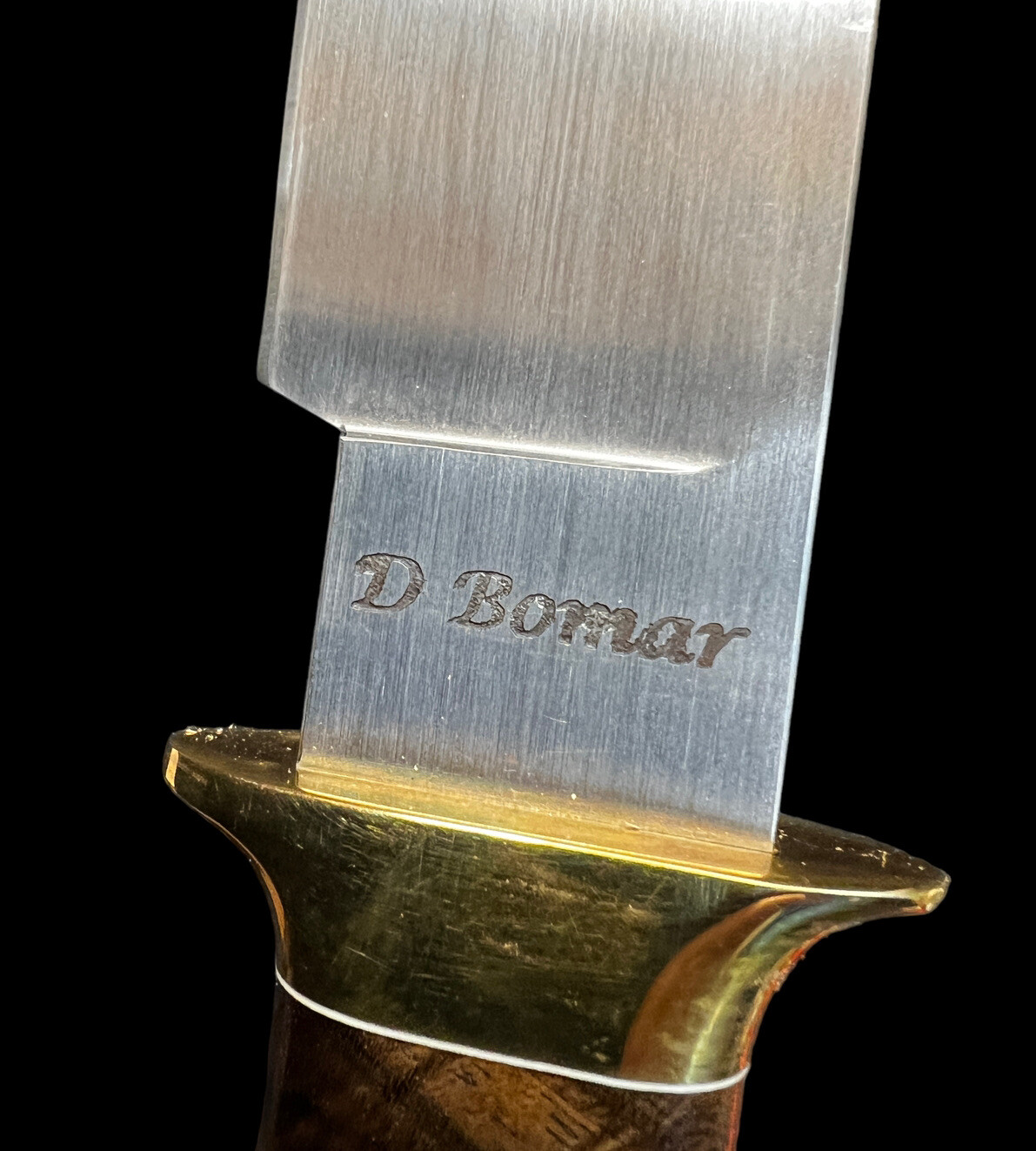 Fixed Blade Duane Bomar, J.S. 6 1/2" Custom Maple Burl Tapered Spine DH-2027 - Image 5