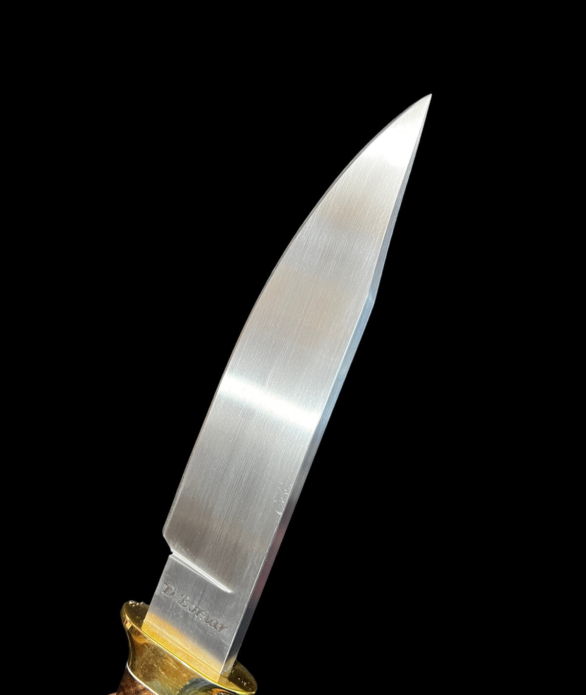 Fixed Blade Duane Bomar, J.S. 6 1/2" Custom Maple Burl Tapered Spine DH-2027 - Image 7