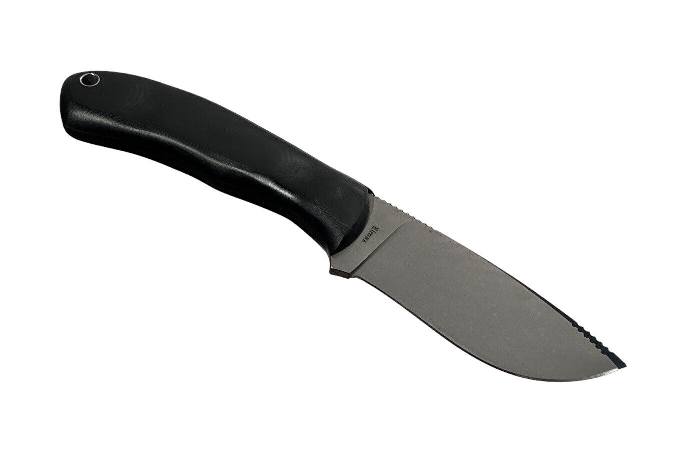 Fixed Blade Schenk RAM Elmax Steel, Double Black and Leather Sheath USA DH-1202 - Image 5