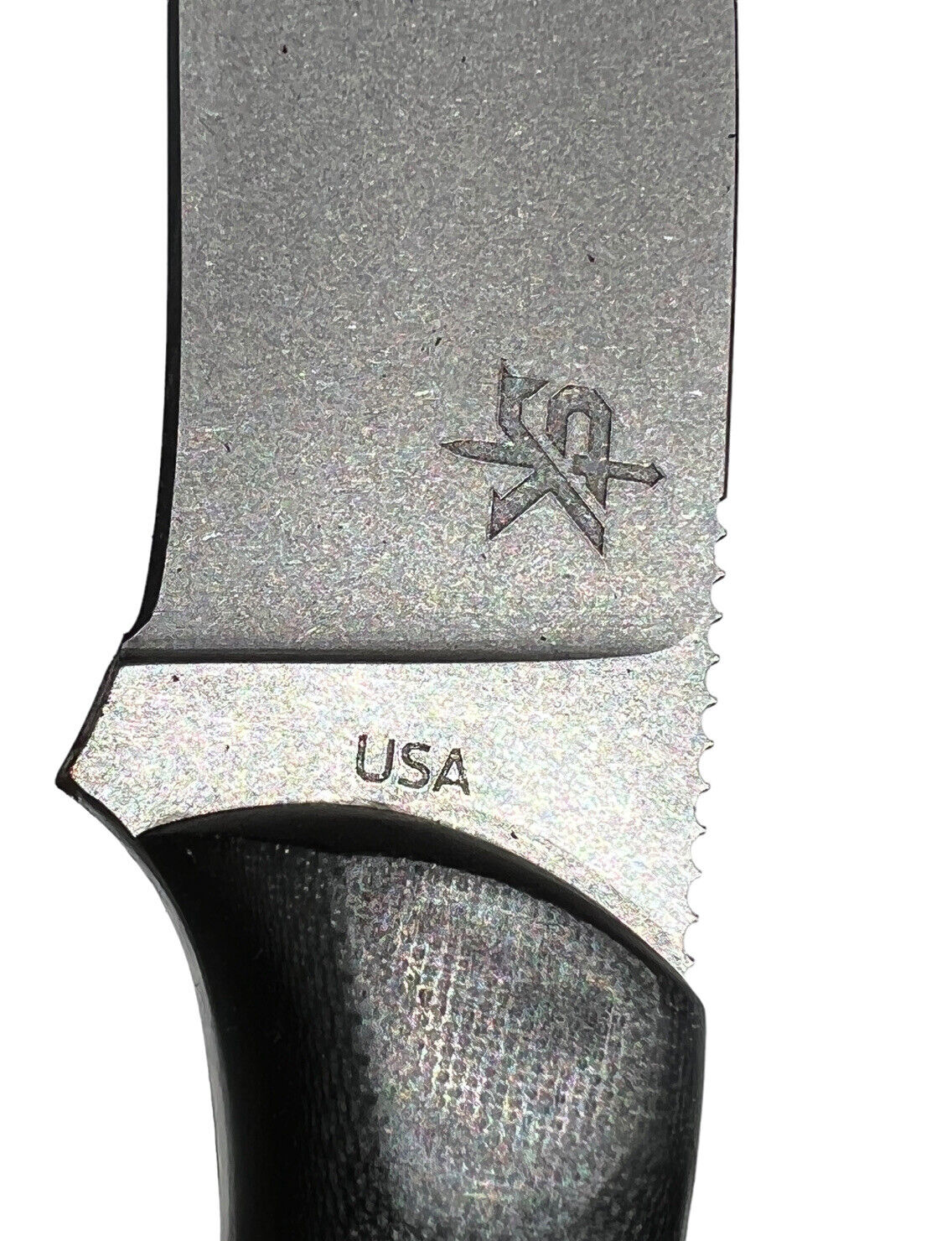 Fixed Blade Schenk RAM Elmax Steel, Double Black and Leather Sheath USA DH-1202 - Image 8